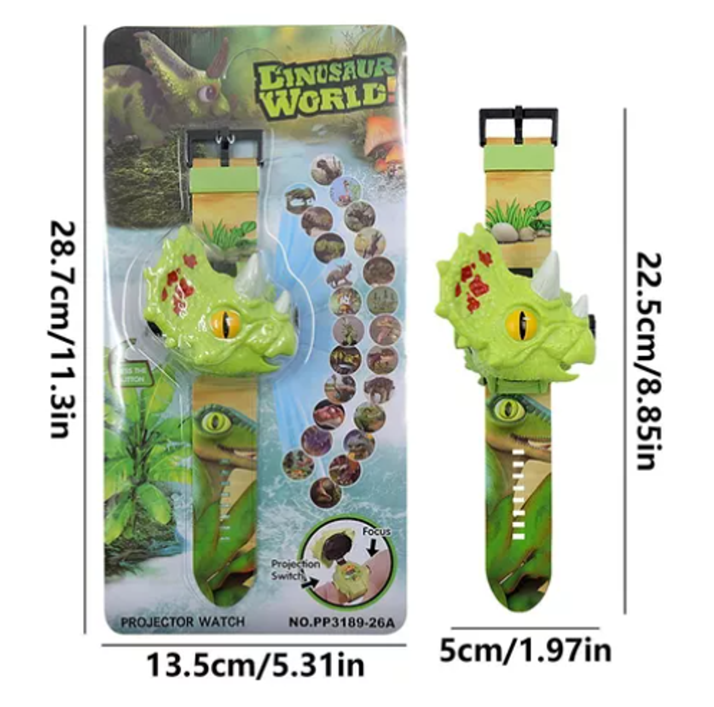 Juguete Electrónico De Reloj De Proyección Dino 24 Patrones 1