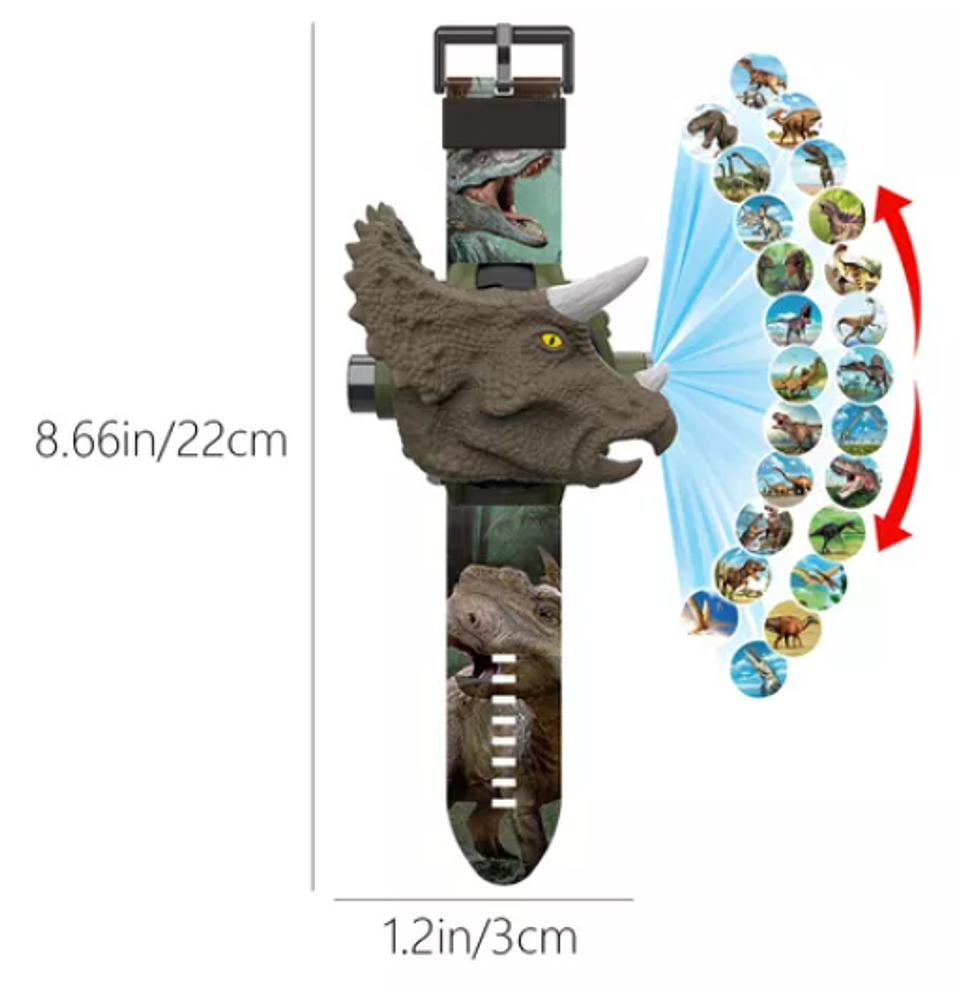 Juguete Electrónico De Reloj De Proyección Dino 24 Patrones 4