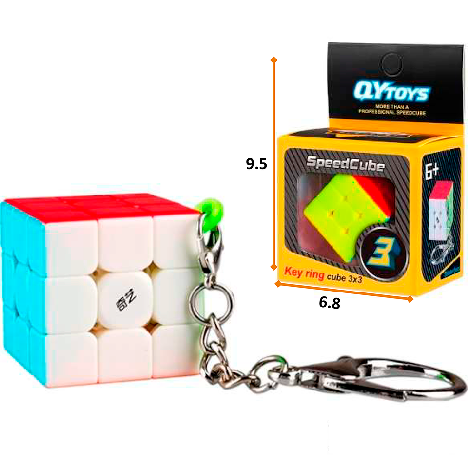 Llavero Cubo Rubik Mini Qy Toy 3x3 Speed Clásico Profesional 2