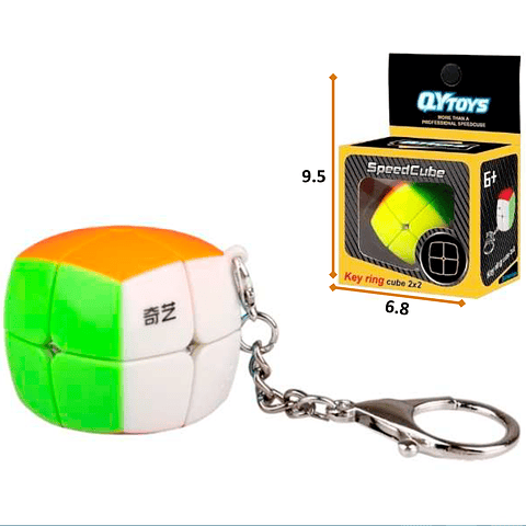 Llavero De Rubik 2x2 Mini Qiyi Speed Clásico Profesional 