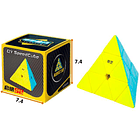  Pirámide  Rubik Cubo Mágico profesional Pyraminx Qiyi Stickerless 2