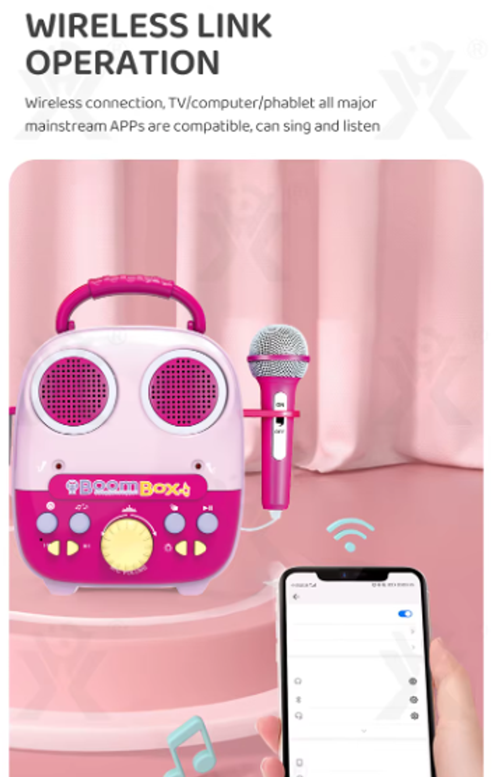  Micrófono de Karaoke Fino Musical Altavoz  9