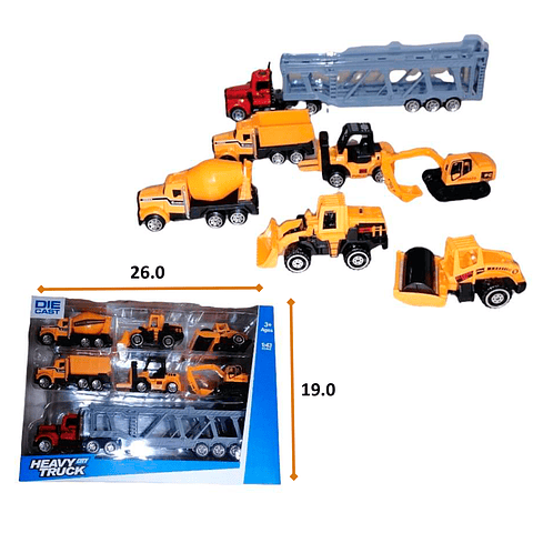 Niñera Metálica Con 6 Constructores Juguete Didáctico 