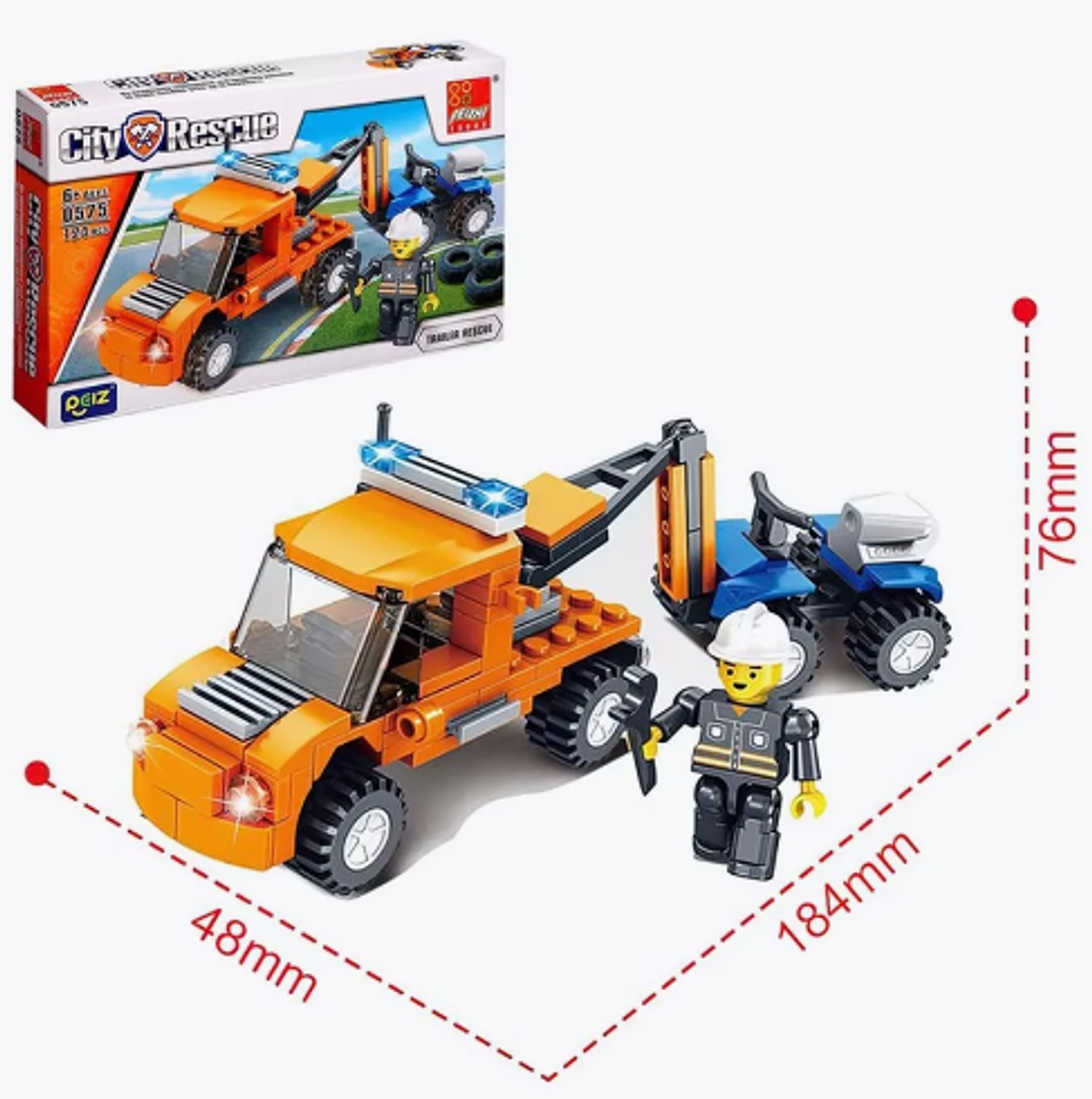 Bloques Armables Camioneta Y Cuatrimoto 124 Piezas 2