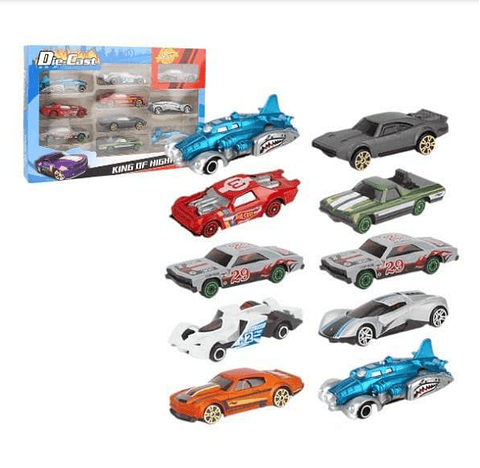 Carritos Colección  X10 Carros Metálicos Caja