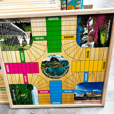 PARQUES IMANTADO DE MADERA JUGUETES DE MESA DIDACTICO 4 Y 6 PUESTOS