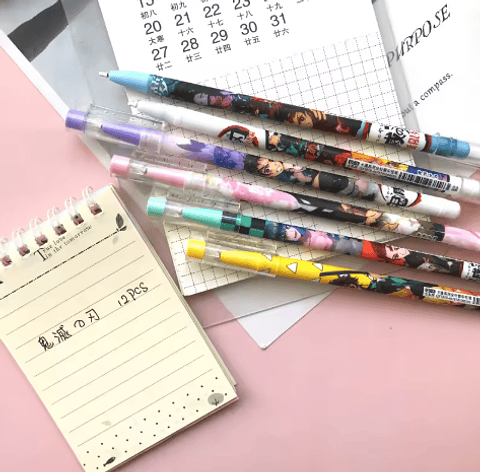 Demon Slayer Juego de 12 bolígrafos Kimetsu No Yaiba