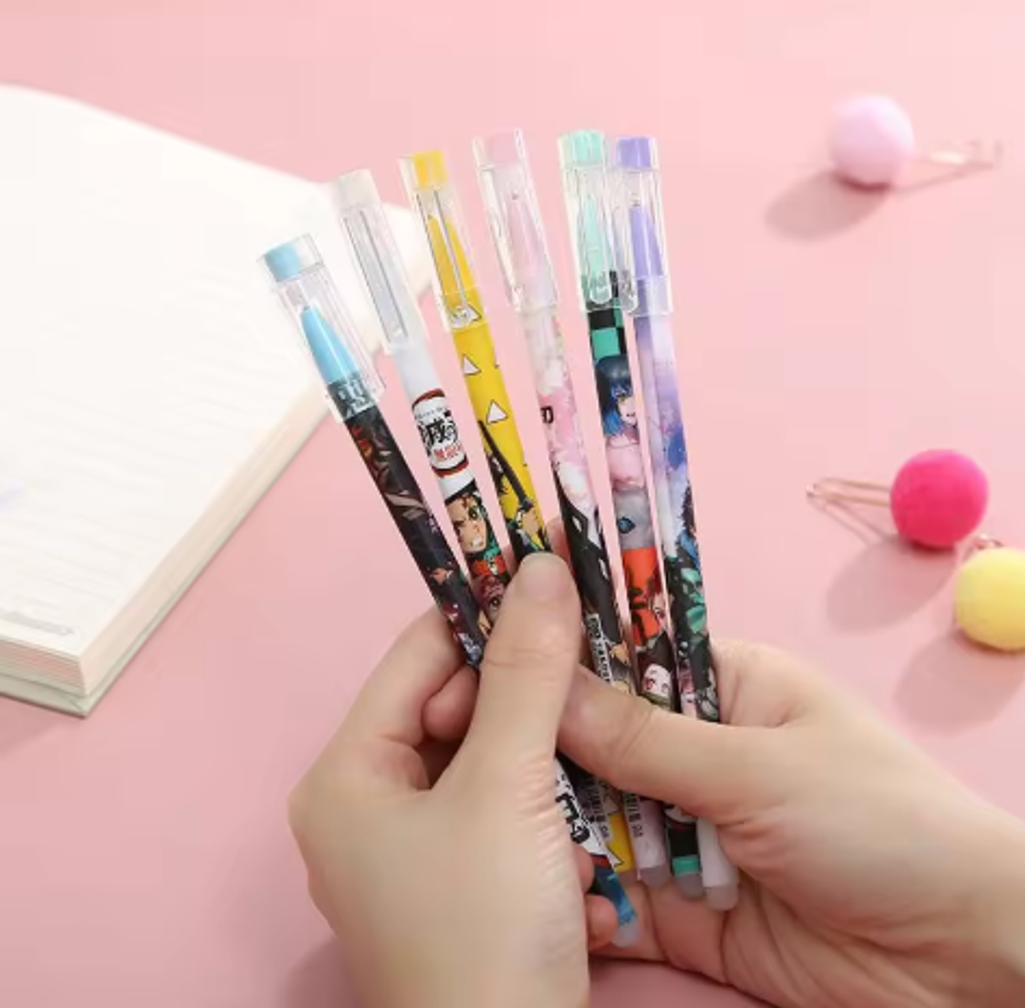 Demon Slayer Juego de 12 bolígrafos Kimetsu No Yaiba 3