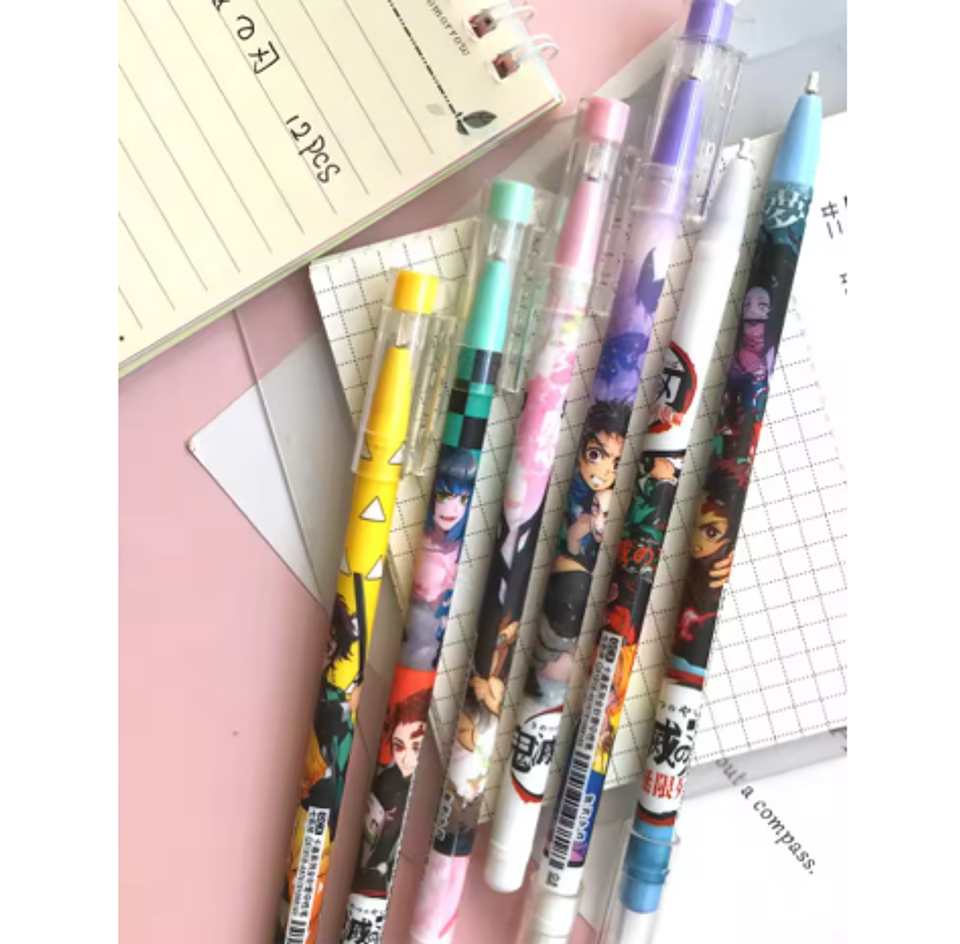 Demon Slayer Juego de 12 bolígrafos Kimetsu No Yaiba 4