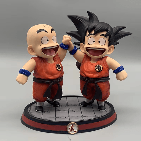 Dragon Ball Figura de acción de Estatua Guku y Krilin