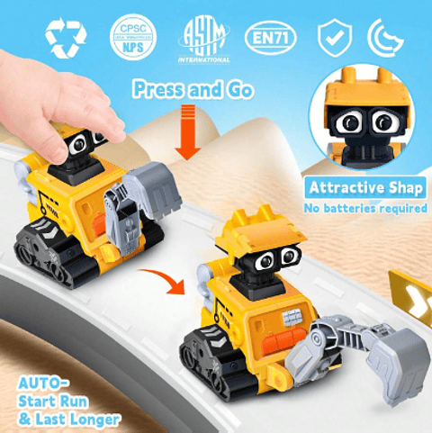 Carro Construcción Retro excavadora Coche para Empujar