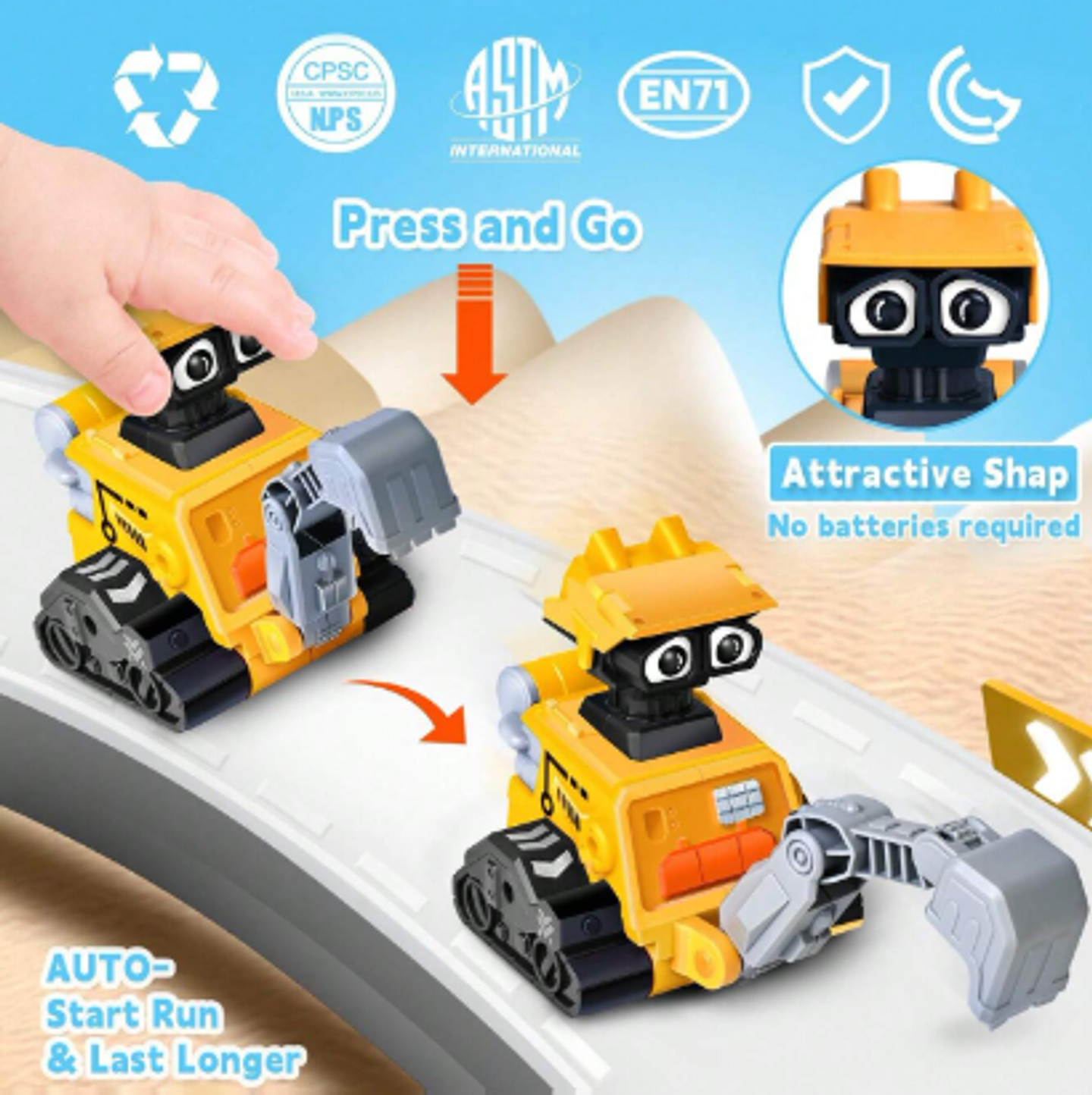 Carro Construcción Retro excavadora Coche para Empujar 2