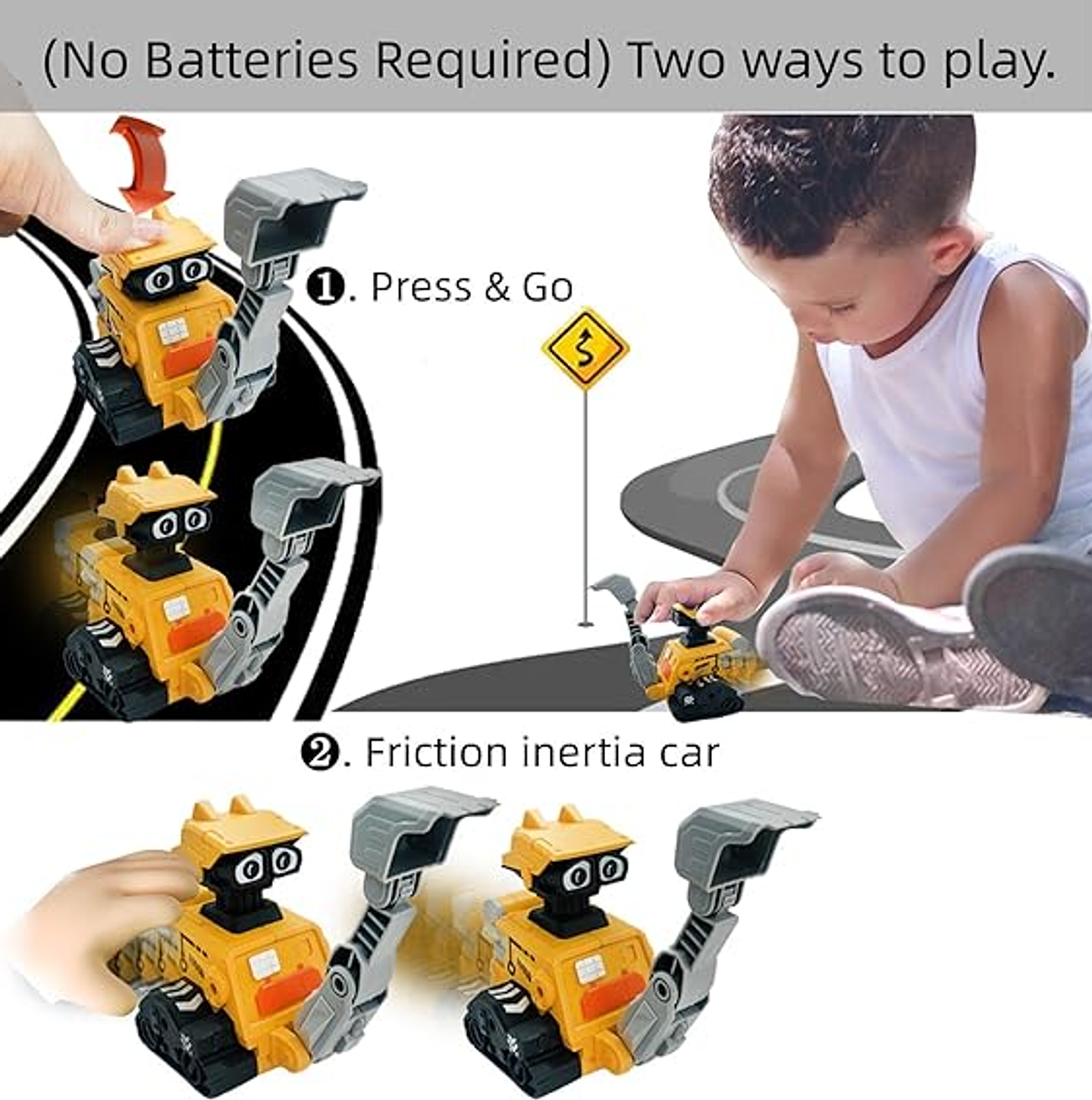 Carro Construcción Retro excavadora Coche para Empujar 4