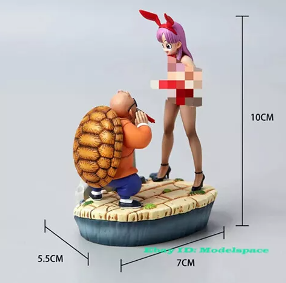 Anime Dragon Ball Master Roshi Bulma Acción Figura 6