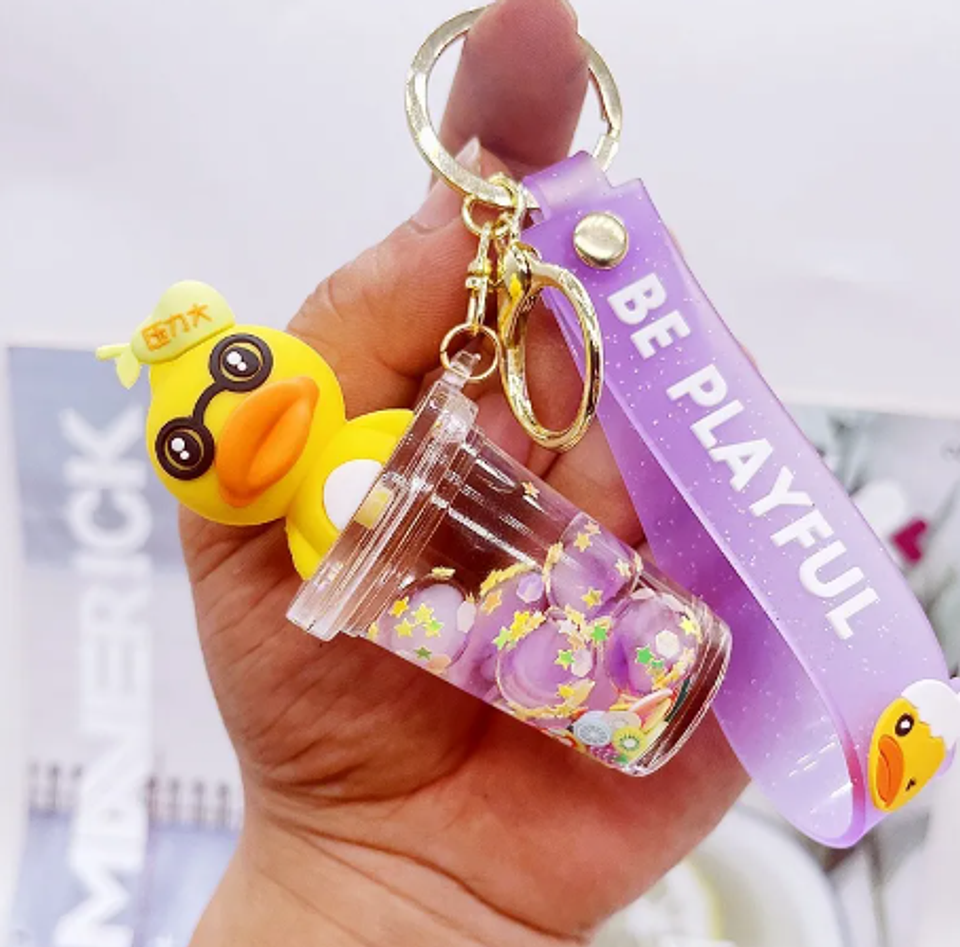 Llavero Pato Amarillo Burbujas 1