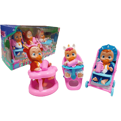 Muñeca Baby Bebes Llorones Accesorios Chupón