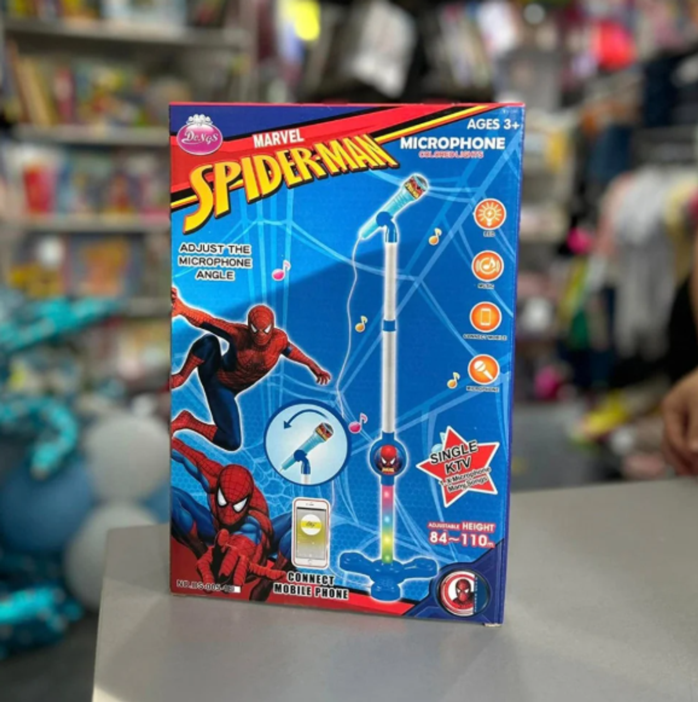 Micrófono Inalámbrico Spiderman Juguetes 3