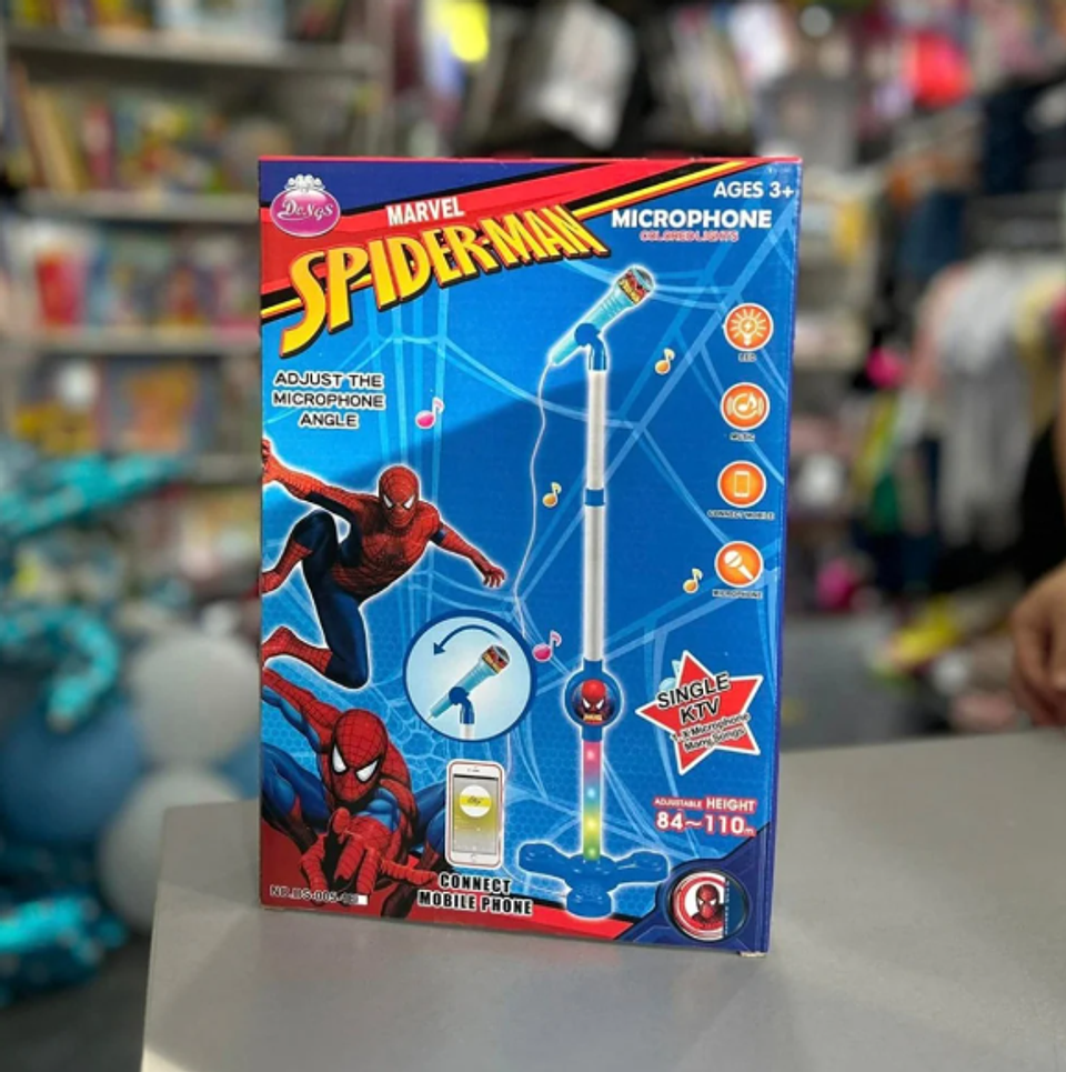 Micrófono Inalámbrico Spiderman Juguetes 3