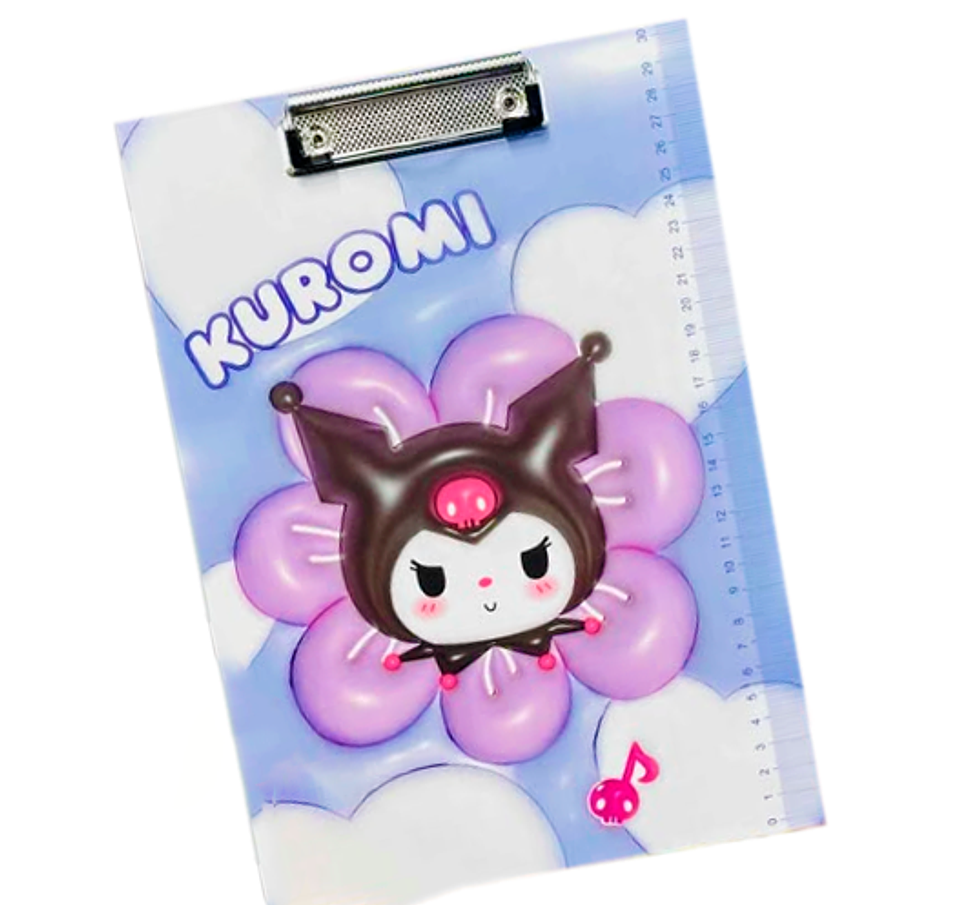 Tabla De Apoyo Legajadora Kuromi  Cromada A4 4