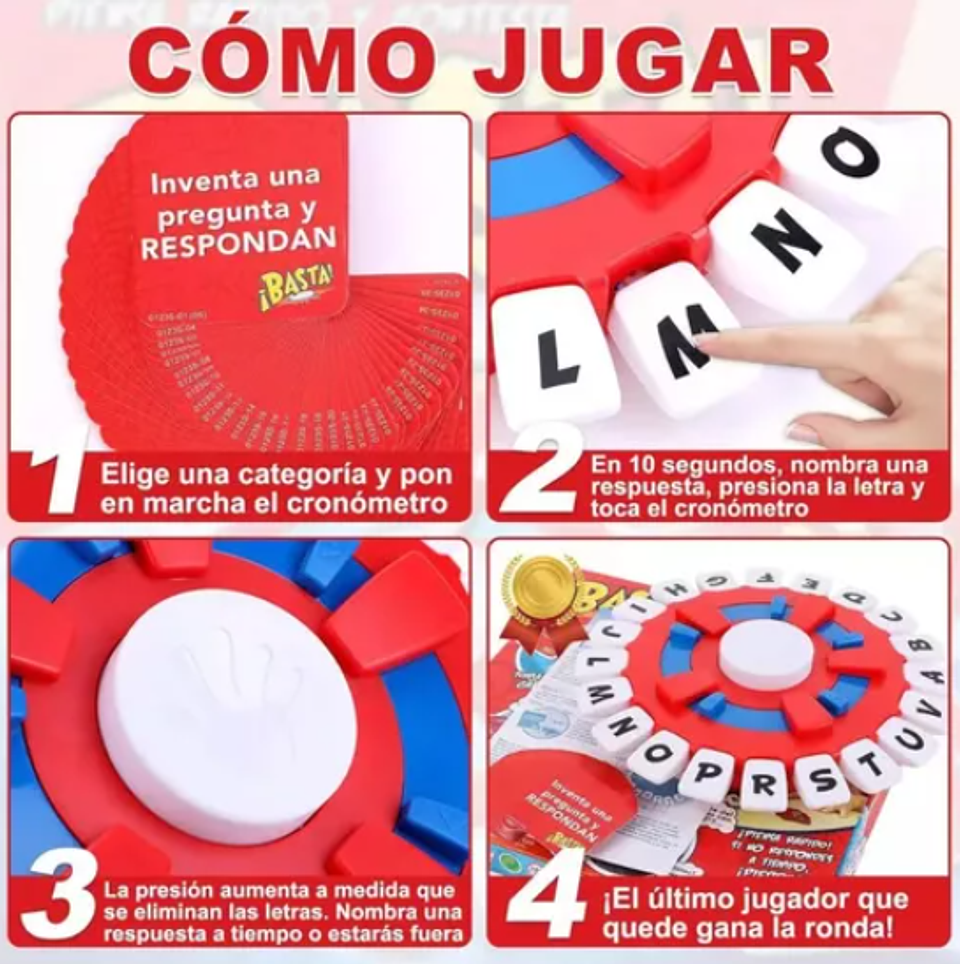 Basta Juego Mental Mesa Palabras Didáctico Infantil Familiar 2