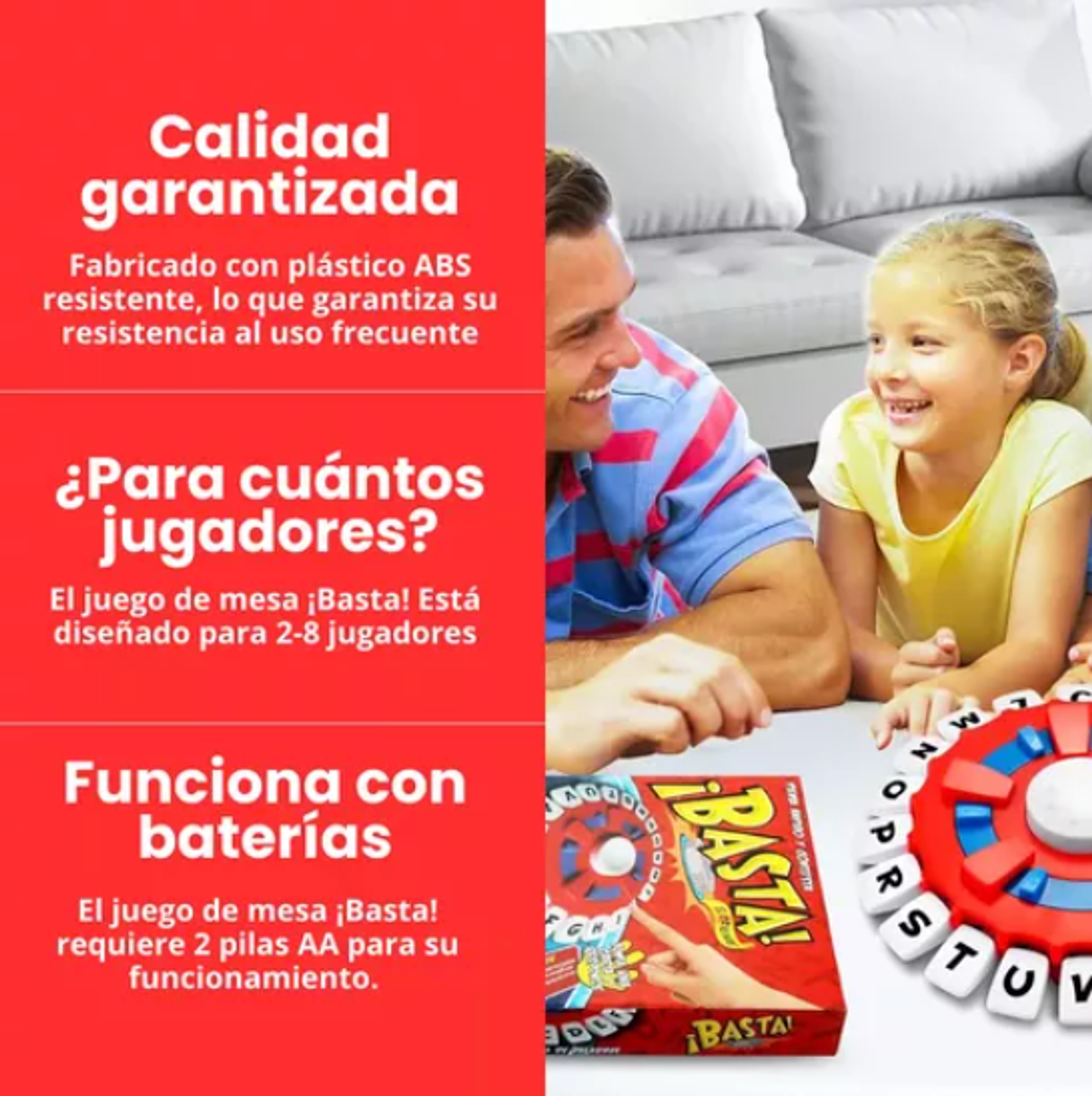 Basta Juego Mental Mesa Palabras Didáctico Infantil Familiar 4