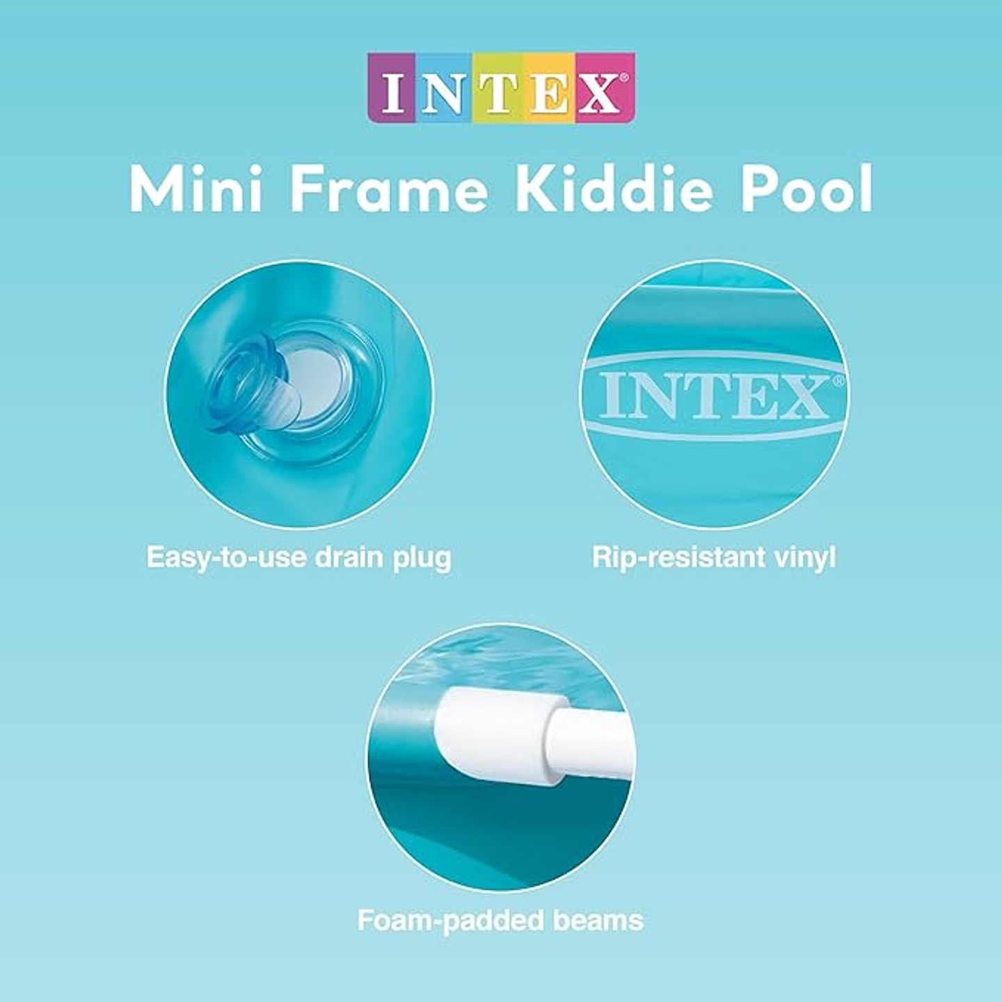 Piscina Estructural Para Niños Cuadrada Intex  4