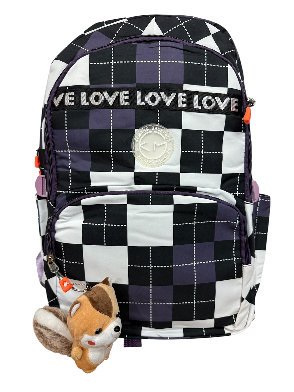 Morral con Peluche Ardilla Bolso Morado 1