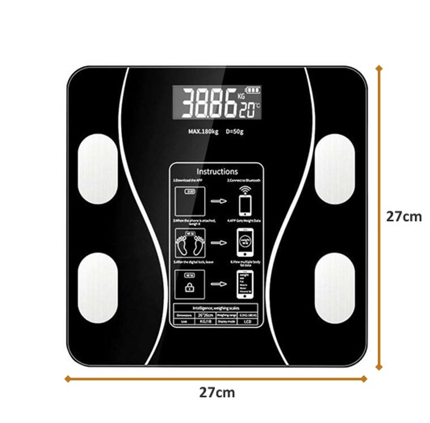 BASCULA VIDRIO DIGITAL 1