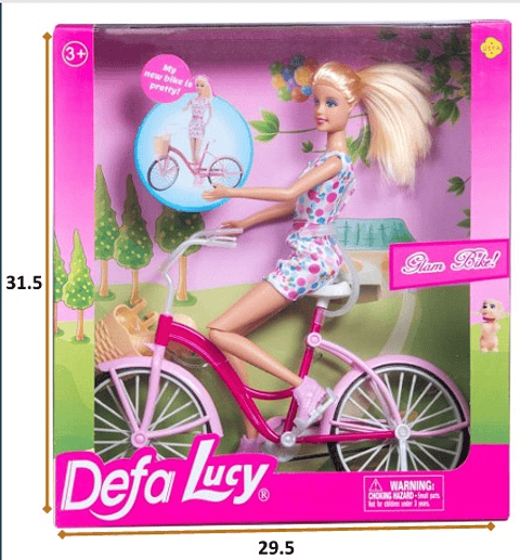 MUÑECA CON BICICLETA