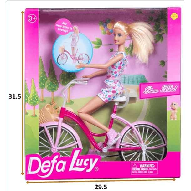 MUÑECA CON BICICLETA 