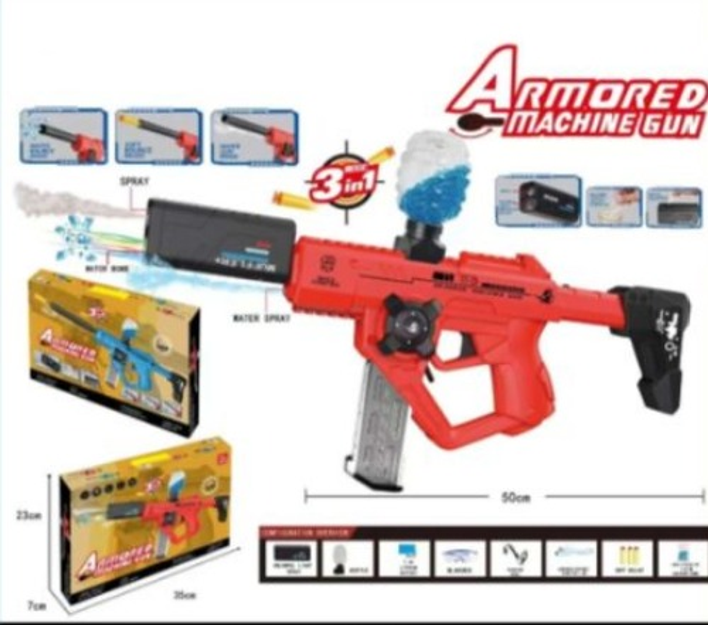 LANZADORA HIDROGEL ARMORED MACHINE 1