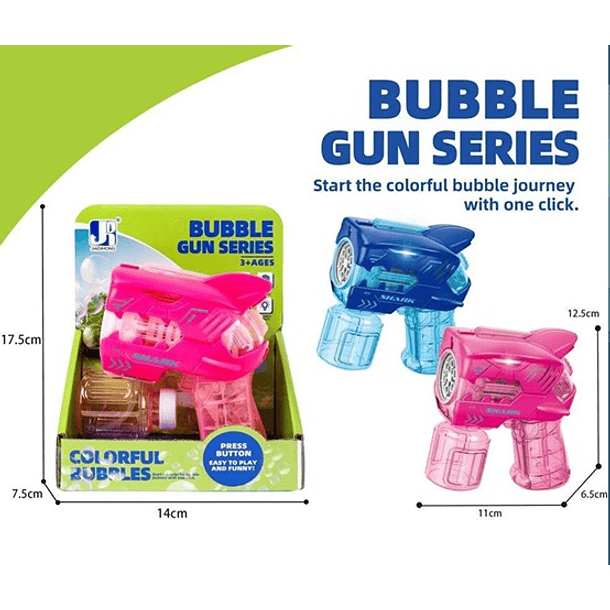 PISTOLA DE BURBUJAS LUCES 