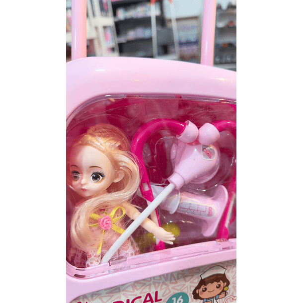 DOCTORA SET JUGUETES NIÑAS DIDÁCTICO MUÑECA ENFERMERA 3