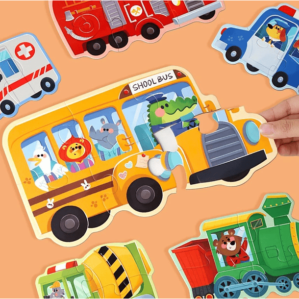 Rompecabezas Animales Transporte 4