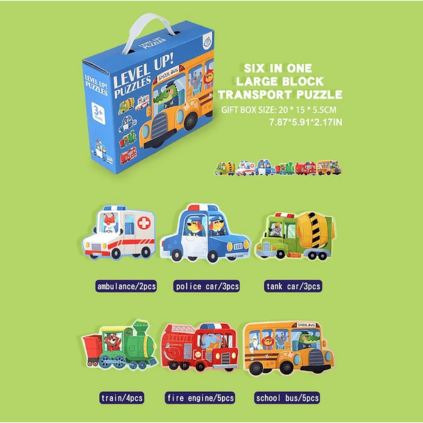 Rompecabezas Animales Transporte 5