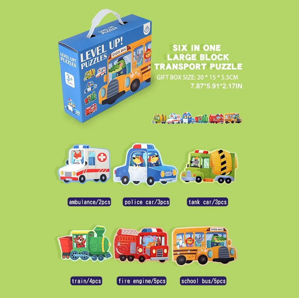 Rompecabezas Animales Transporte 5