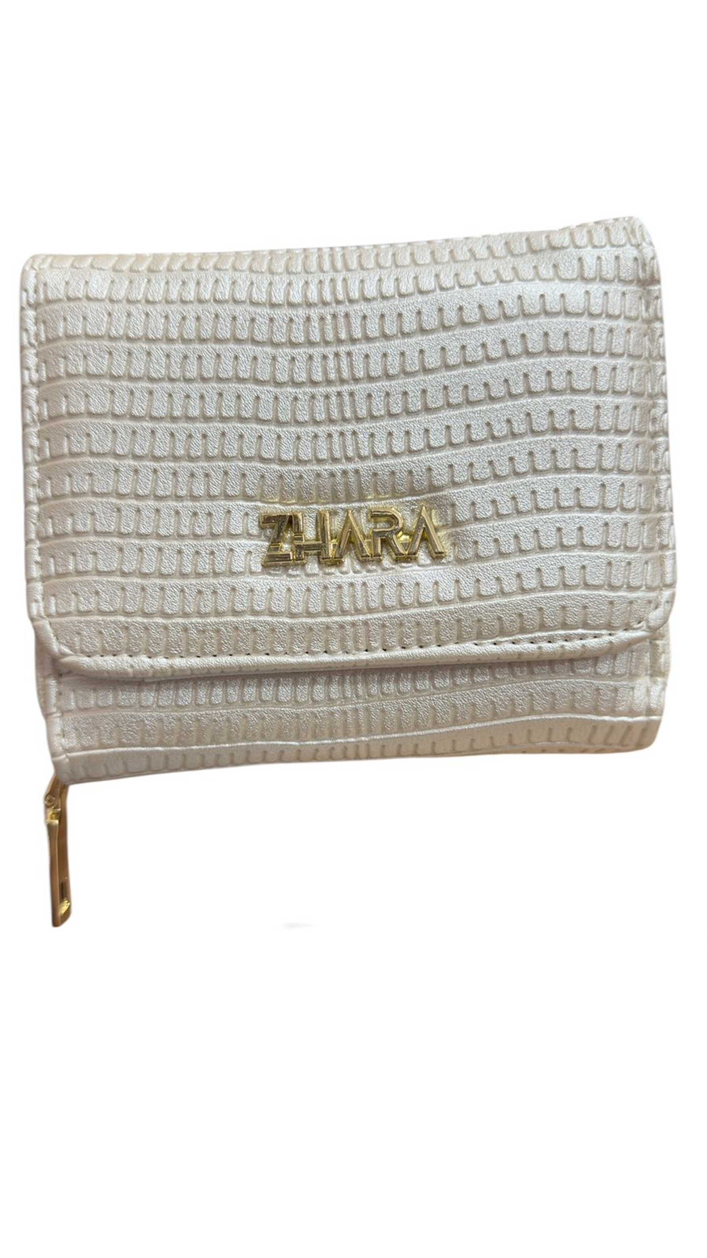 CARTERA DAMA ZHARA TRIFOLD PERLA 1