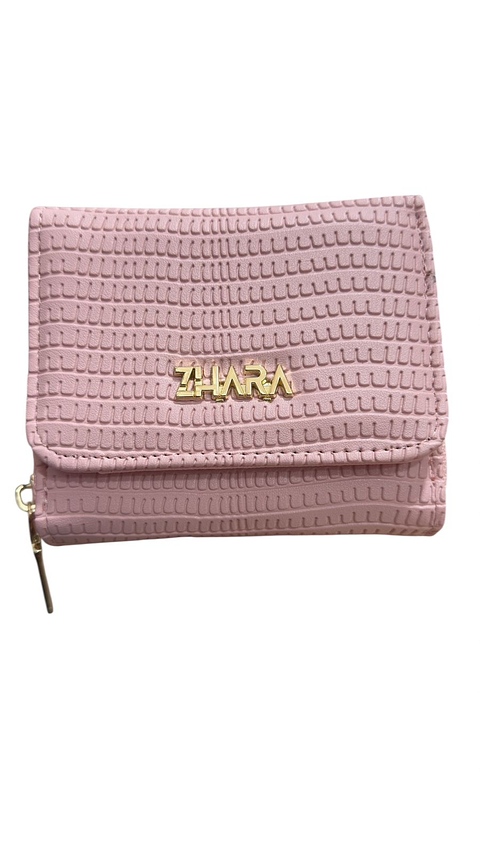 CARTERA DAMA ZHARA TRIFOLD ROSADA