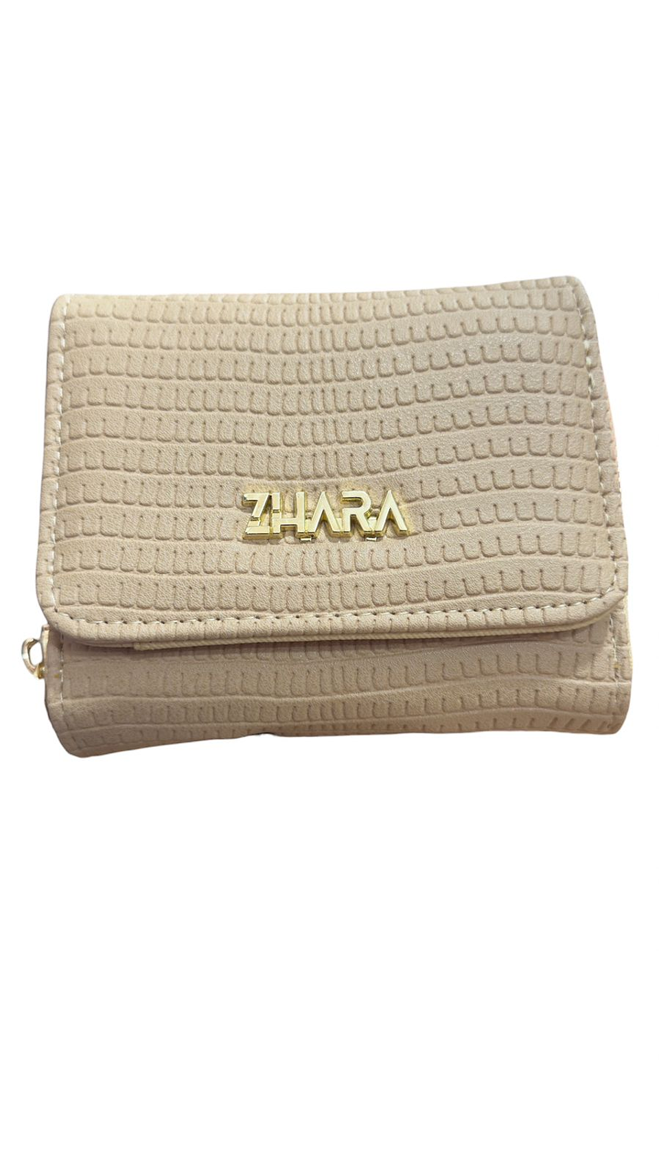 CARTERA DAMA ZHARA TRIFOLD CREMA 1