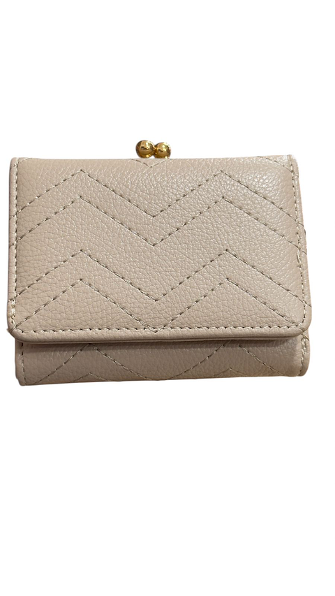 CARTERA MONEDERO CREMA