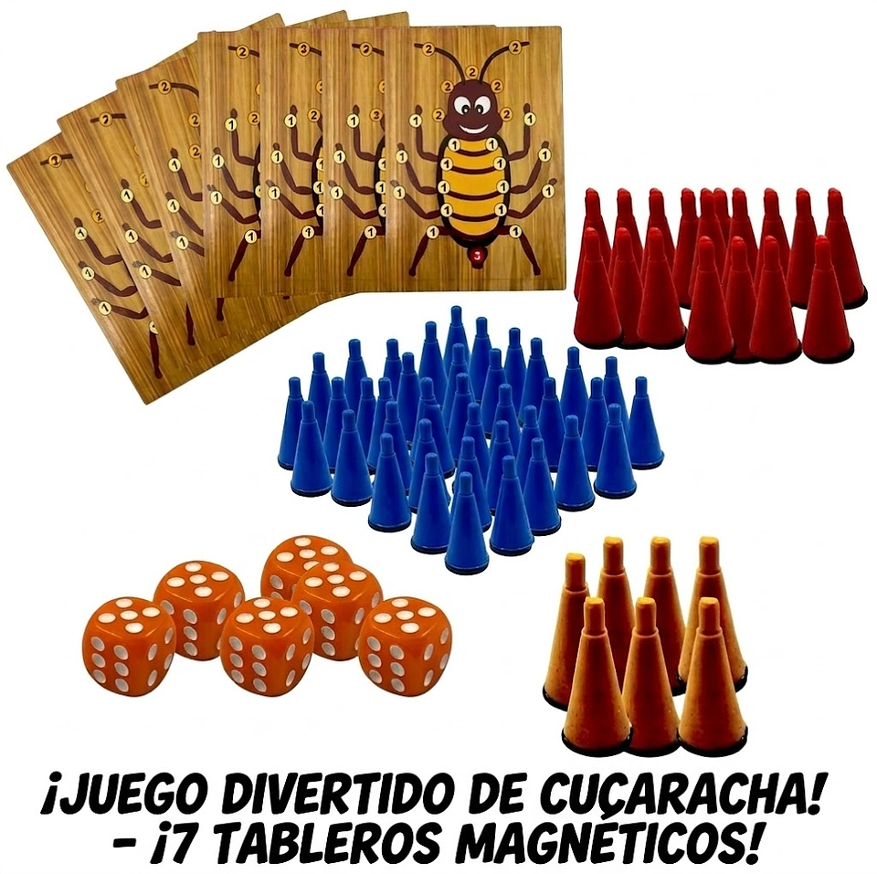 JUEGO DE MESA LA CUCARACHA IMANTADA ORIGINAL 8