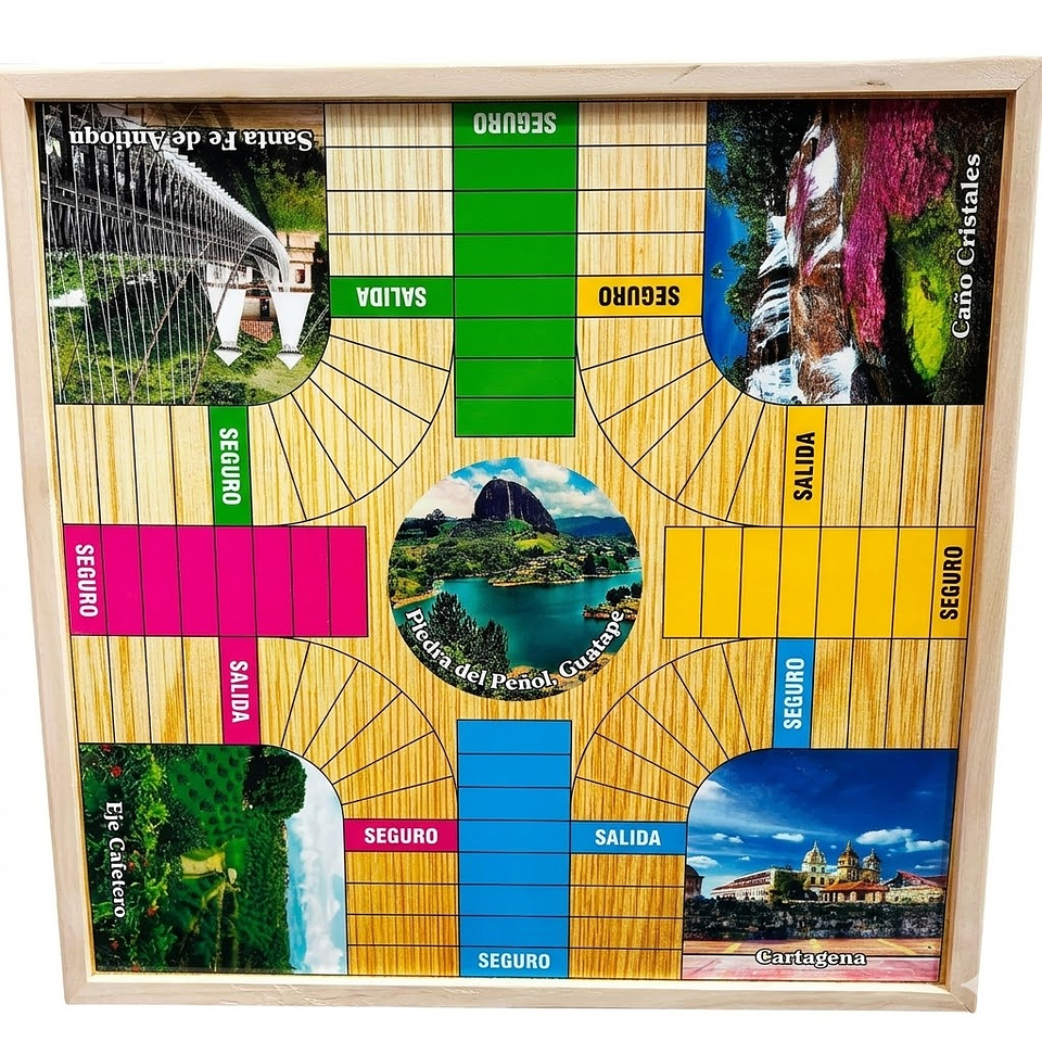 PARQUES IMANTADO DE MADERA JUEGO DE MESA 4 Y 6 PUESTOS 4