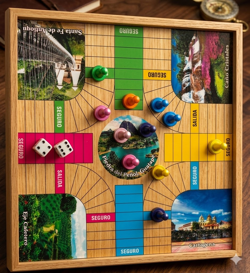 PARQUES IMANTADO DE MADERA JUEGO DE MESA 4 Y 6 PUESTOS 6