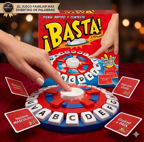Basta Grande Juego Mental Mesa Palabras Didáctico Infantil Familiar