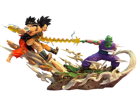 ESTATUA COLECCIONABLE GOKU RADITZ Y PICCOLO EL SACRIFICIO FINAL MAKANKOSAPPO