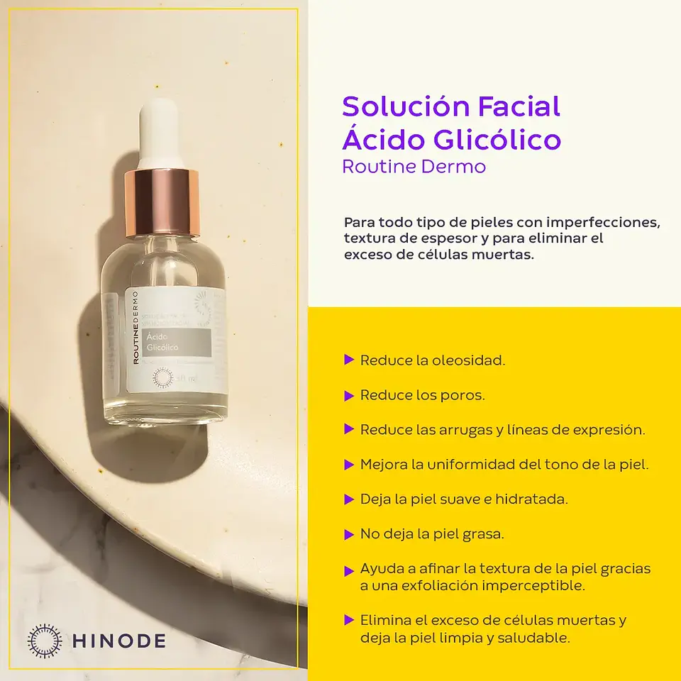 Sérum Ácido Glicólico Hinode 30 Ml Noche Antiedad 3