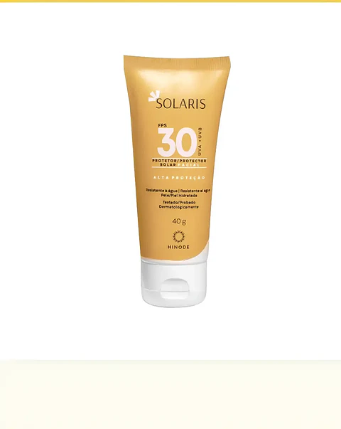 Bloqueador Solar Hinode Solaris Crema Fps 30 40g Hnd