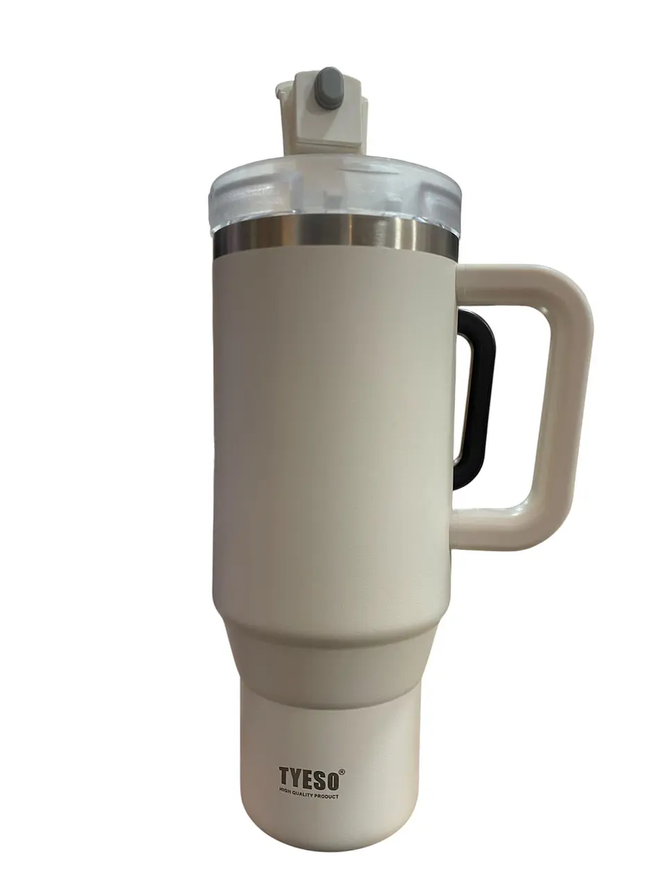 VASO TÉRMICO TYESO TUMBLER - EDICIÓN OFF-WHITE CON ASA ERGONÓMICA 1