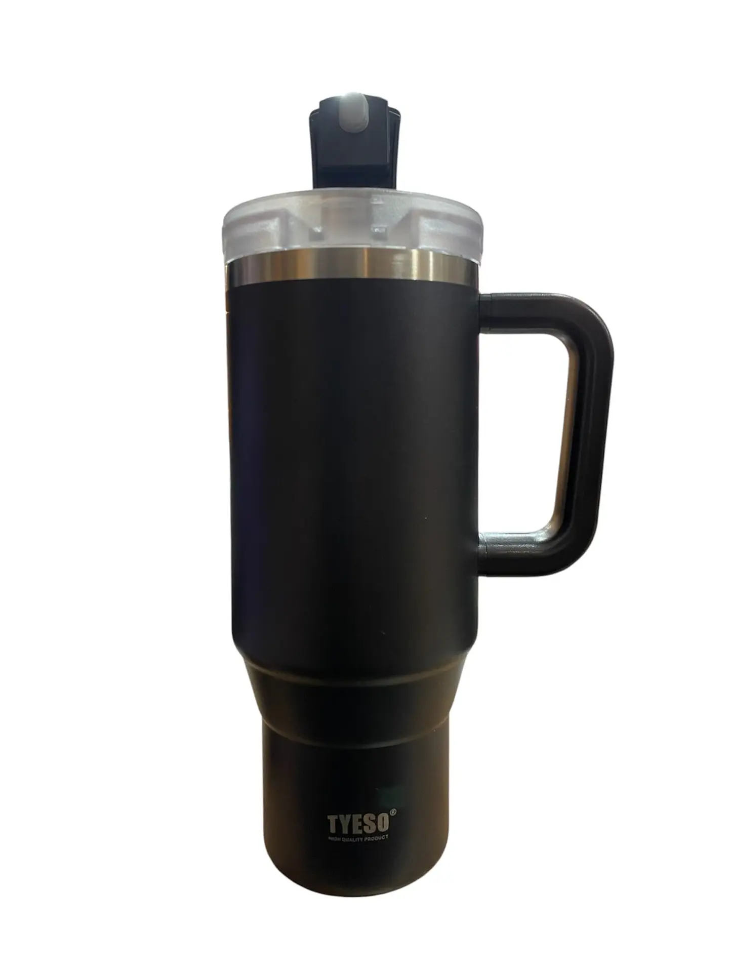 VASO TÉRMICO TYESO TUMBLER - EDICIÓN BLACK MATTE CON ASA ERGONÓMICA 1