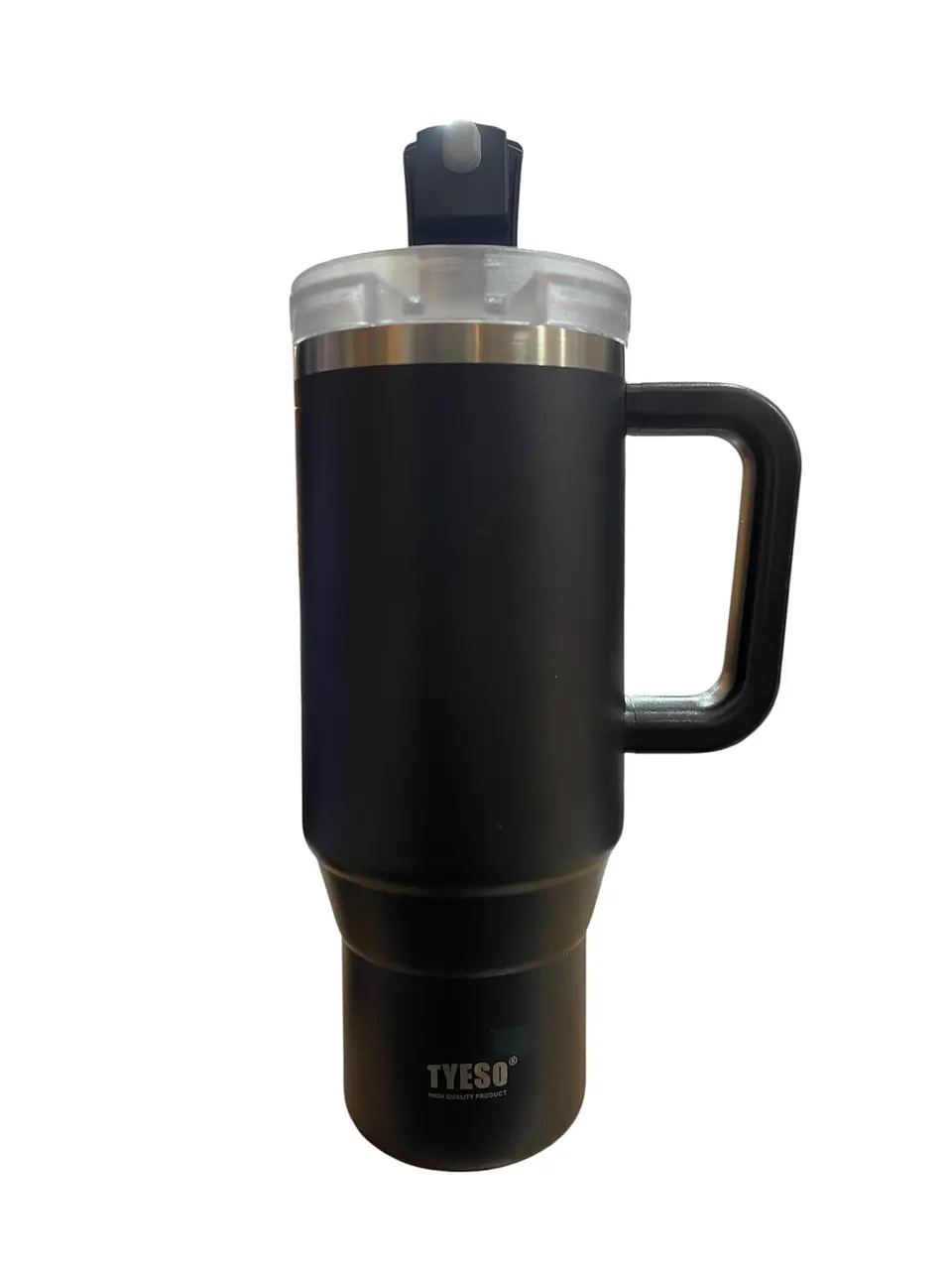 VASO TÉRMICO TYESO TUMBLER - EDICIÓN BLACK MATTE CON ASA ERGONÓMICA 1